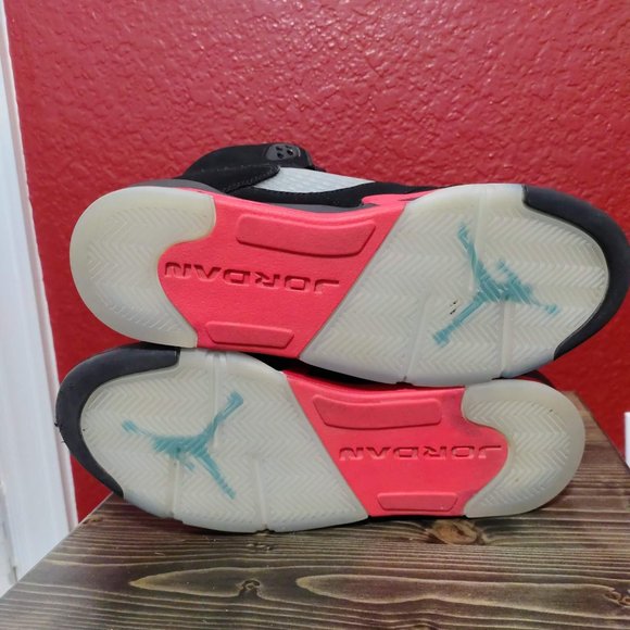 (size 7) Nike Air Jordan 5 Retro Top 3 Black Purple 23 Red - Picture 3 of 8